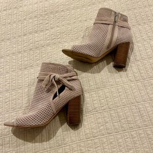Blush pink ankle booties